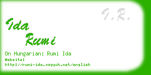 ida rumi business card